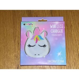 iScream Wireless Charger Unicorn Rainbow Horn Design phone charger